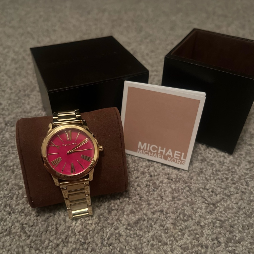Michael Kors Gold and Pink Women's Watch